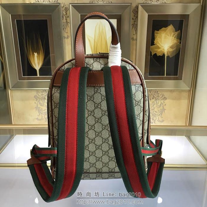 GUCCI 古馳女包 新款 427042 pvc刺繡 古奇奢侈品女包 花鳥印花圖案 雙肩包 女款背包